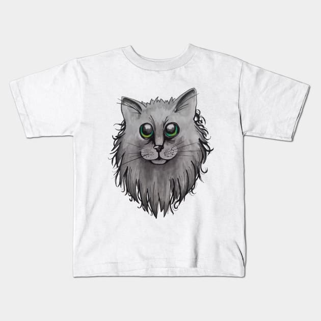 Cat Kids T-Shirt by CréaTiff